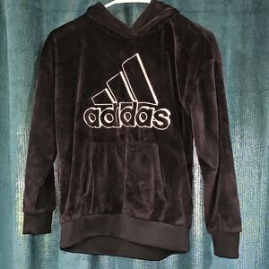 Adidas Kids Plush Black Hoodie